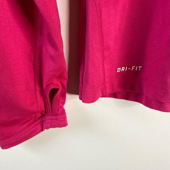 Nike Women NFL Team Apparel 1/4 Pullover Broncos Sz M Pink Breast Cancer Ribbion - Picture 3 of 9